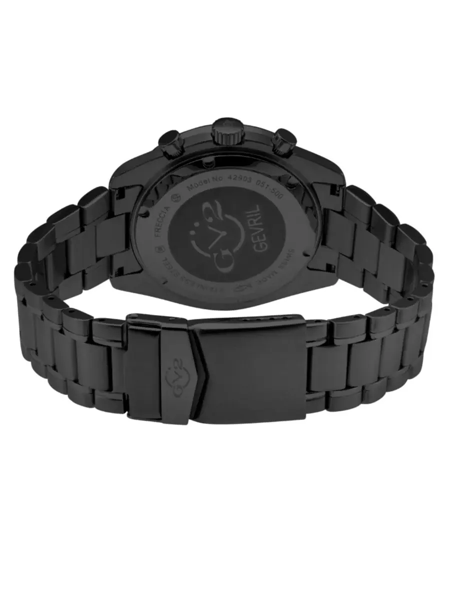 Мужские часы-хронограф Freccia Swiss Quartz IP Stainless Steel GV2 by Gevril — изображение 2 из 3, оттенок нет цвета