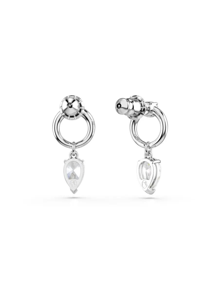Серьги-подвески Mesmera с родиевым покрытием Swarovski — изображение 4 из 5, оттенок серебристый прозрачный