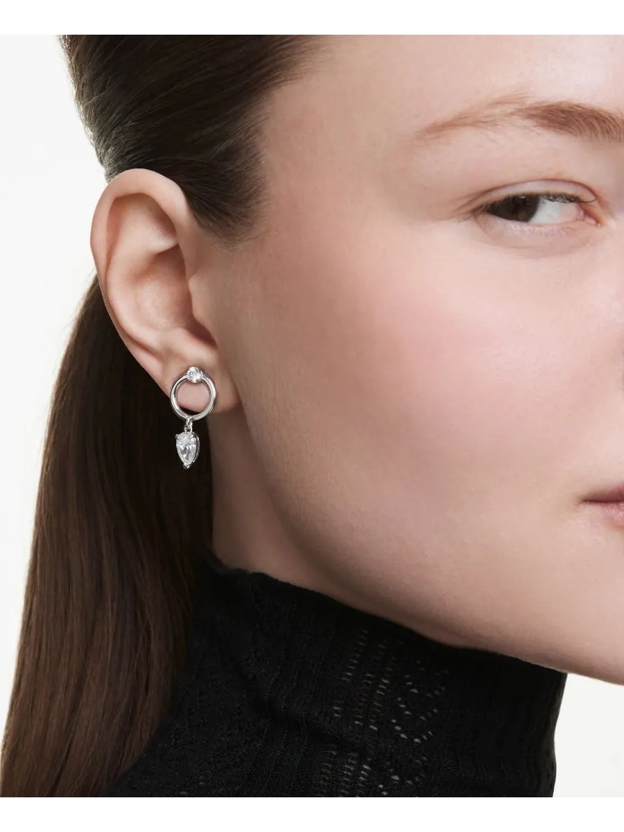 Серьги-подвески Mesmera с родиевым покрытием Swarovski — изображение 5 из 5, оттенок серебристый прозрачный