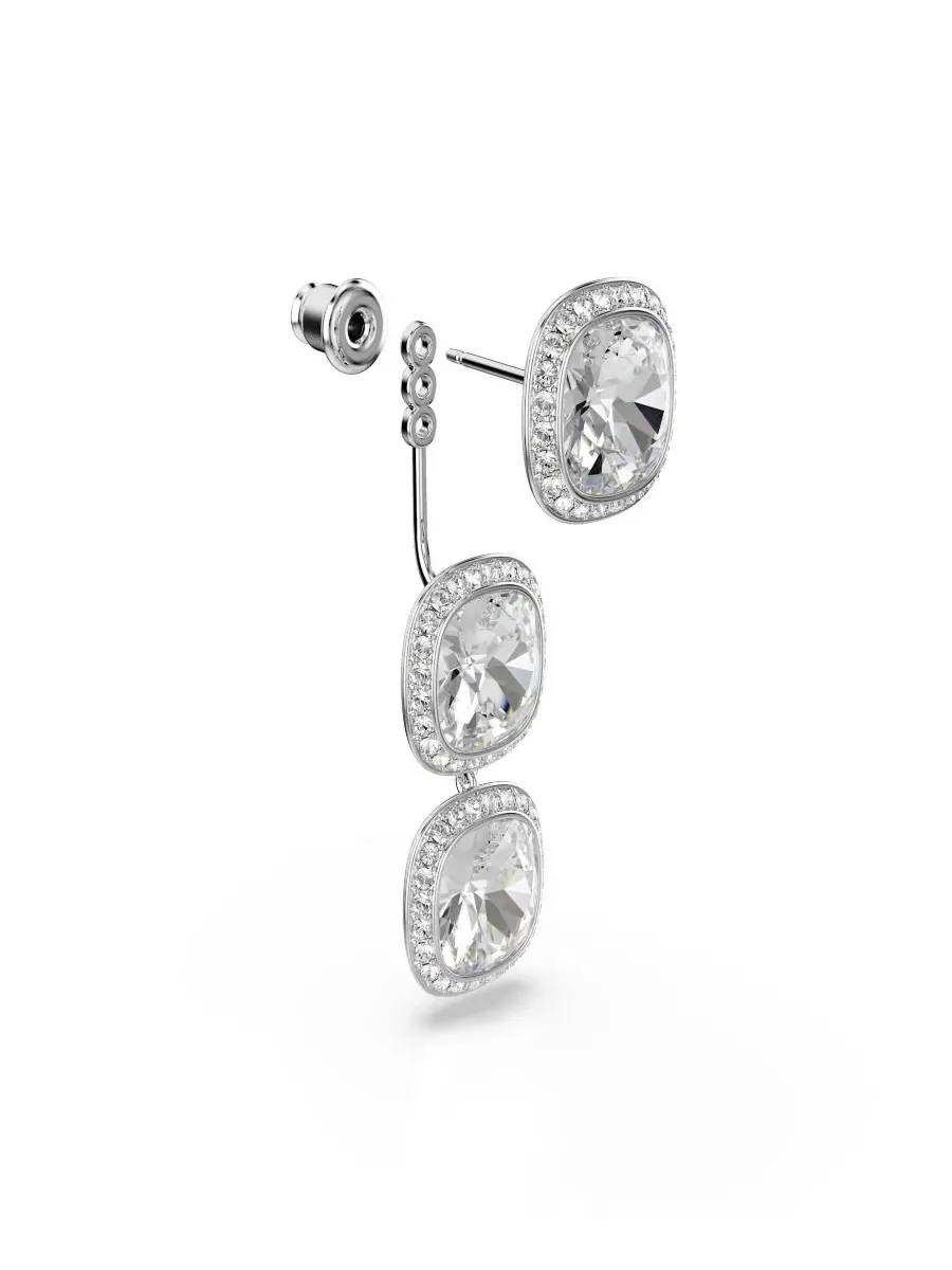 Серьги-пусеты с кристаллами, модель Una Angelic Swarovski — изображение 2 из 6, оттенок белый