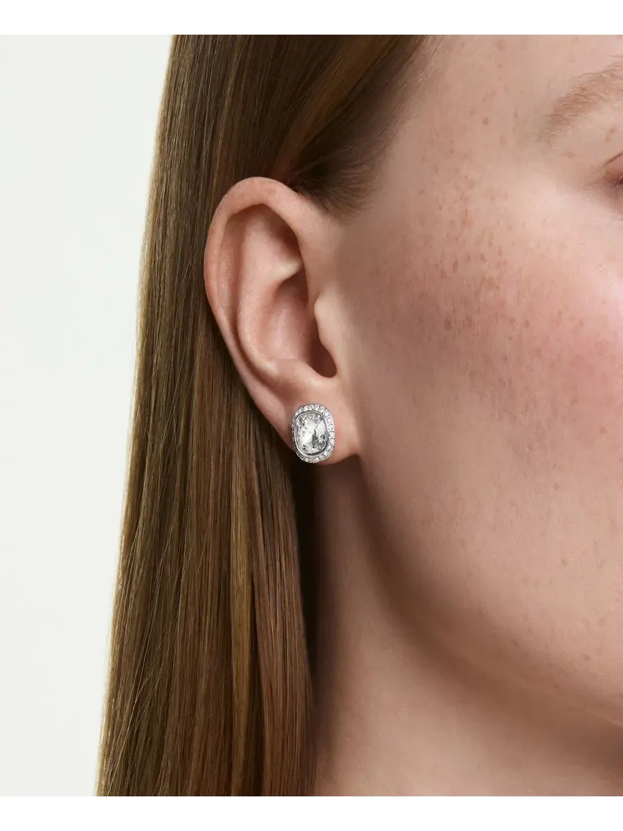 Серьги-пусеты с кристаллами, модель Una Angelic Swarovski — изображение 5 из 6, оттенок белый