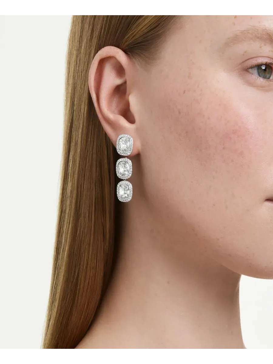 Серьги-пусеты с кристаллами, модель Una Angelic Swarovski — изображение 6 из 6, оттенок белый