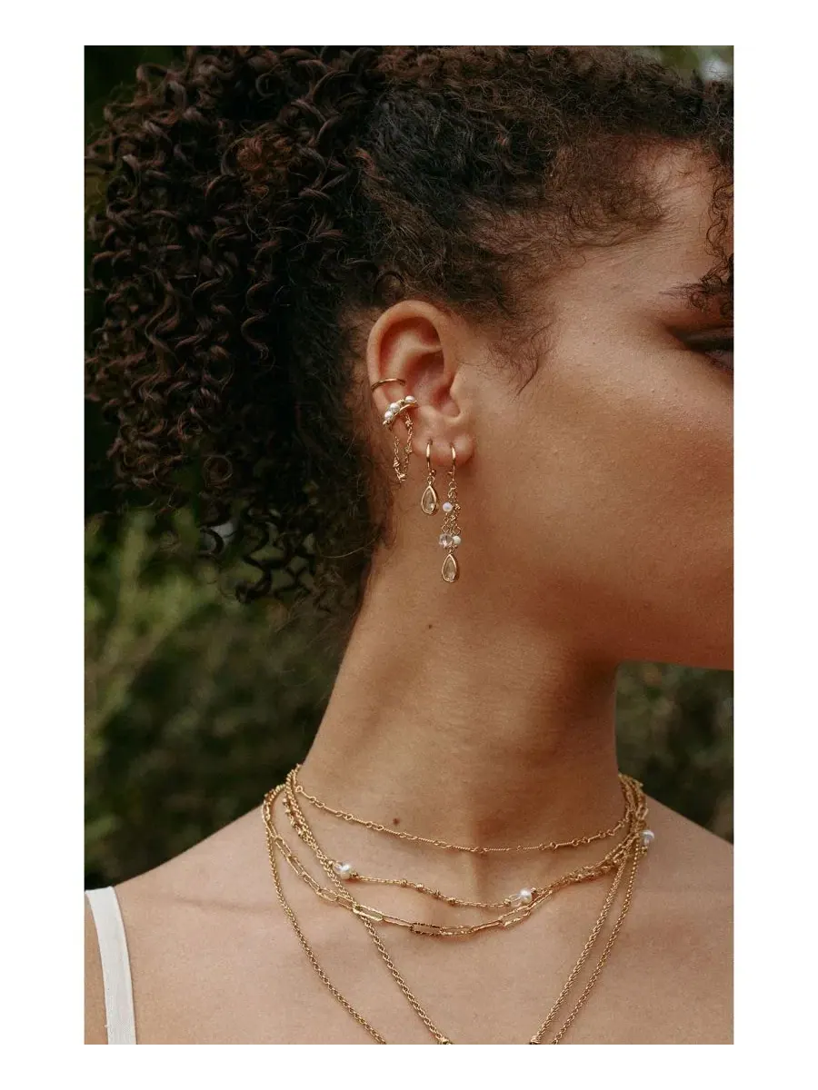 Серьги Aeolian Echo Set RETRO CHIC — изображение 2 из 3, оттенок золото