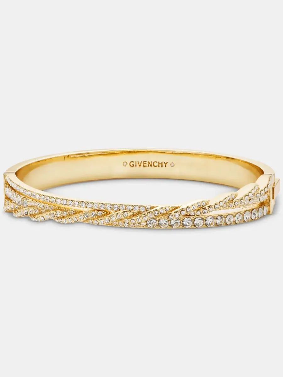 Браслет-пружинка с кристаллами, модель Pavé Twist Givenchy — изображение 1 из 3, оттенок золото
