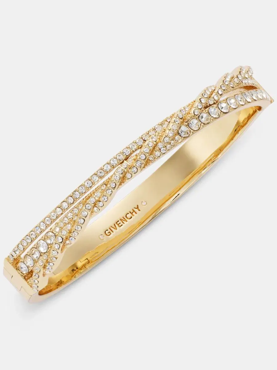 Браслет-пружинка с кристаллами, модель Pavé Twist Givenchy — изображение 2 из 3, оттенок золото