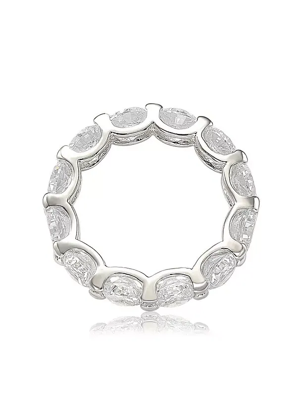 Кольцо Suzy Levian из стерлингового серебра с круглым U-образным кубическим цирконием Suzy Levian — изображение 2 из 3
