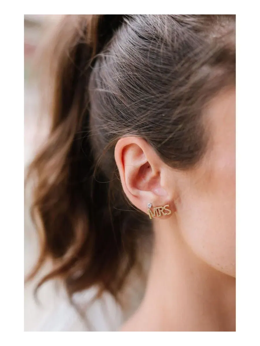 Серьги-гвоздики MRS Crystal Studs Untamed Petals — изображение 3 из 3, оттенок золото