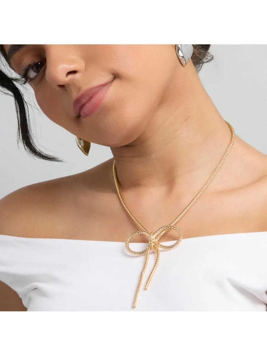 Подвеска-бантик BCBG Generation Gold на цепочке BCBGeneration — изображение 2 из 6, оттенок золото
