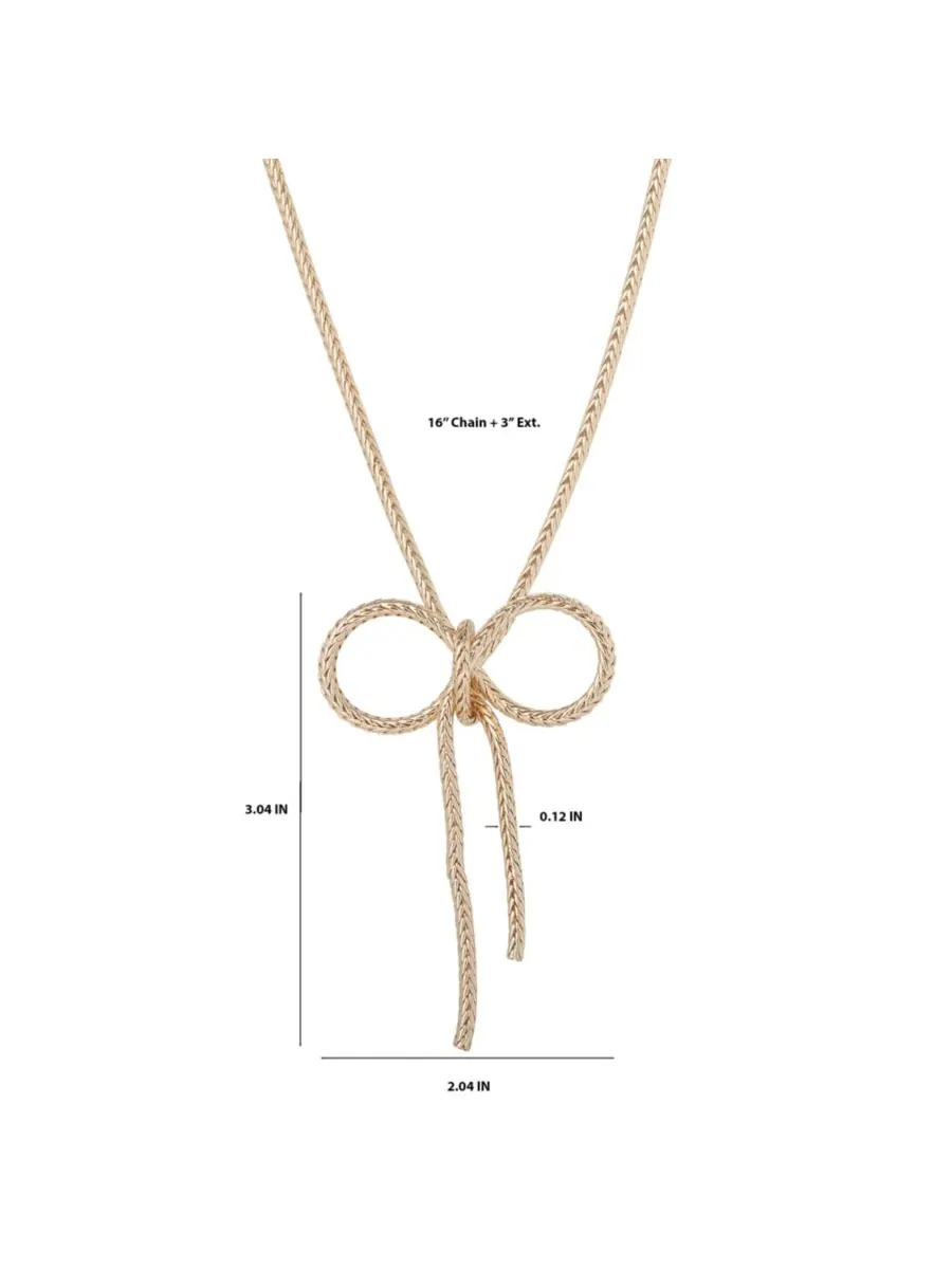 Подвеска-бантик BCBG Generation Gold на цепочке BCBGeneration — изображение 5 из 6, оттенок золото