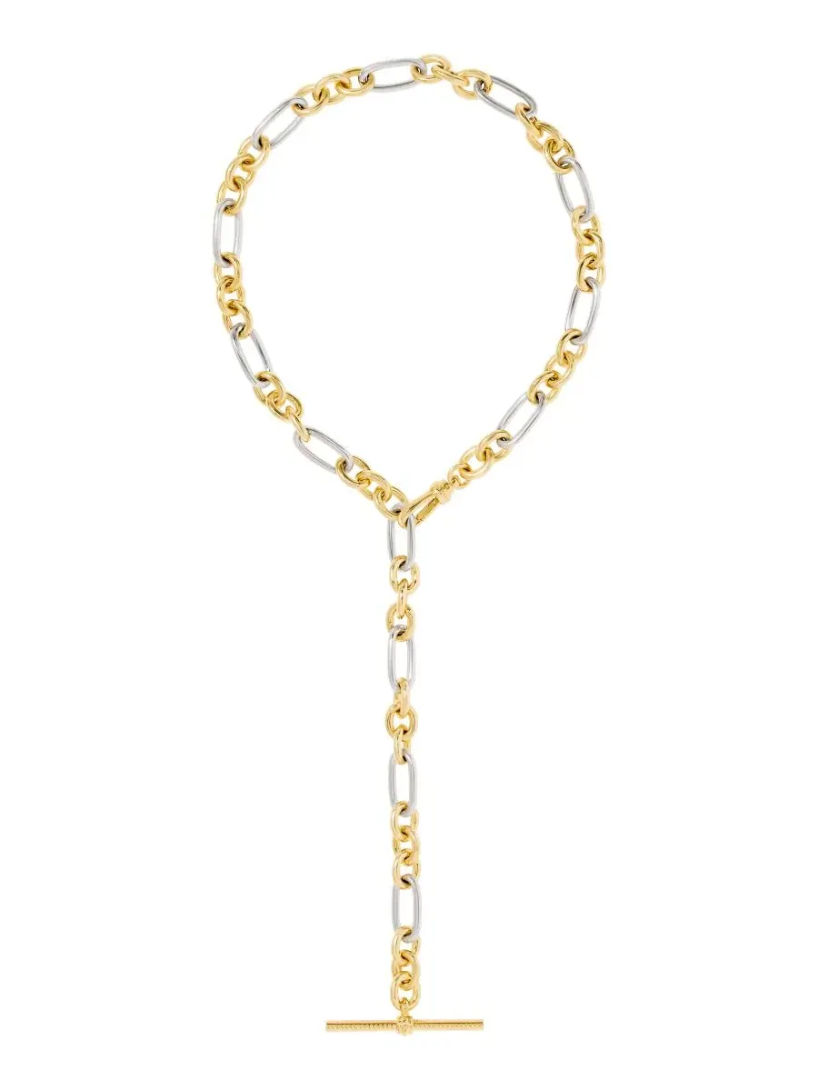 Ожерелье-цепь с комбинированными звеньями Embry Mixed Metal Link and Chain Kendra Scott — изображение 2 из 4, оттенок мульти