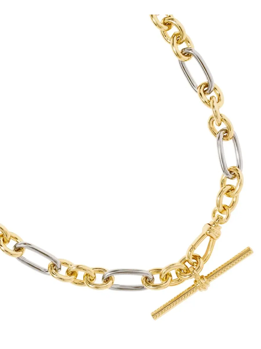 Ожерелье-цепь с комбинированными звеньями Embry Mixed Metal Link and Chain Kendra Scott — изображение 3 из 4, оттенок мульти