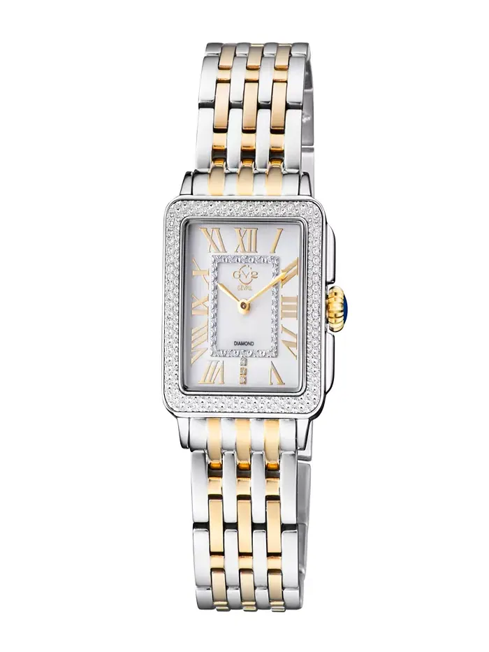 Женские часы Padova Swiss Quartz с двухцветным браслетом из нержавеющей стали, 30 мм Gevril — изображение 1 из 3