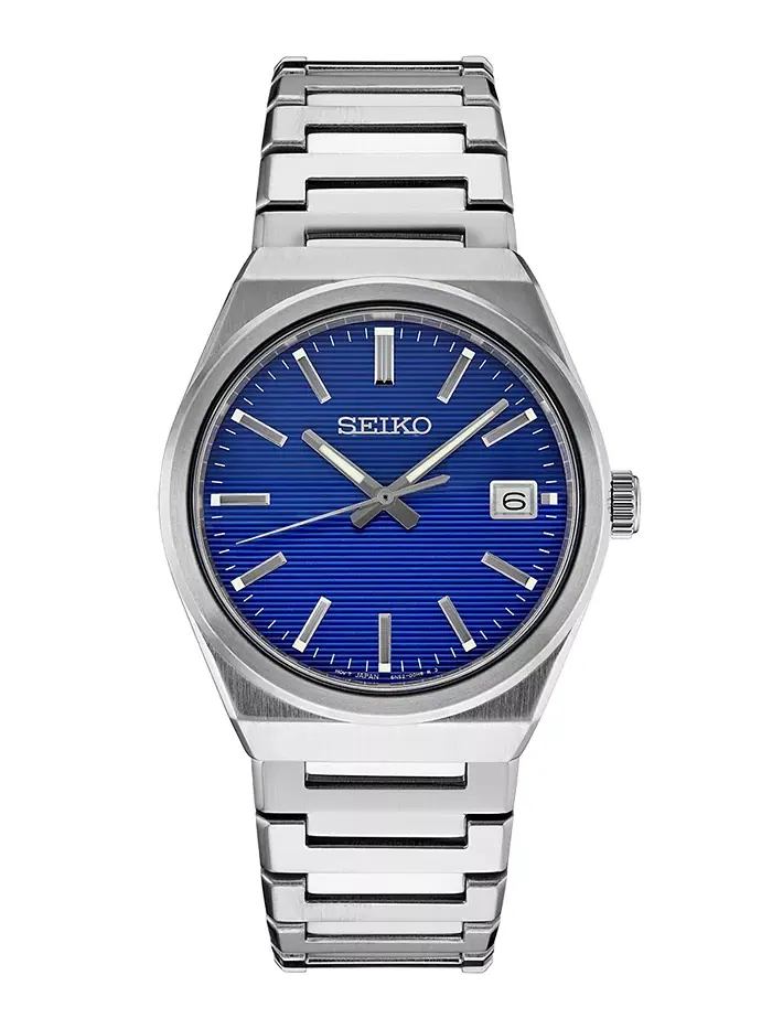 Мужские наручные часы Essentials со стальным браслетом 39 мм Seiko