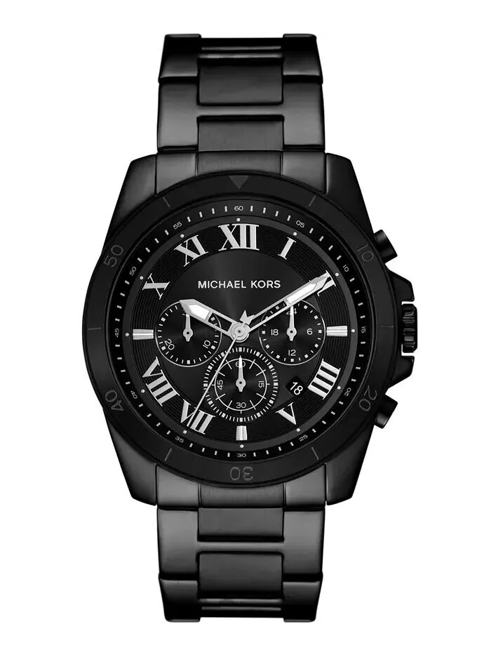 Мужские часы Alek с хронографом, черные, из нержавеющей стали, 44 мм Michael Kors