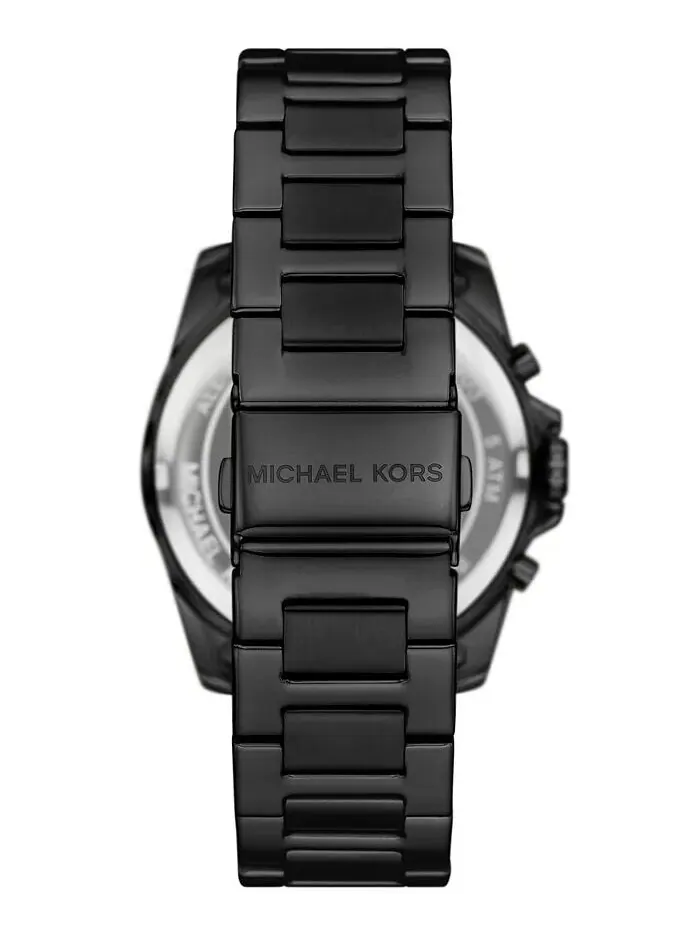 Мужские часы Alek с хронографом, черные, из нержавеющей стали, 44 мм Michael Kors — изображение 3 из 4, оттенок черный