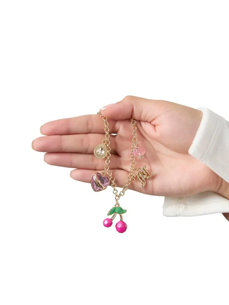 Колье с подвеской в виде вишни - 18 + 5 см Juicy Couture — изображение 3 из 6, оттенок золото