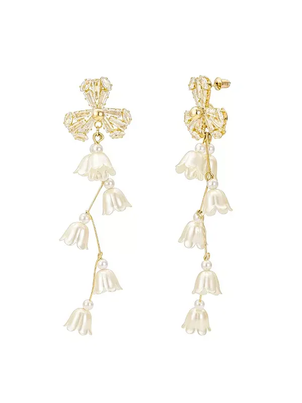 Серьги-Подвески Soiree из кристаллов Untamed Petals — золотистый