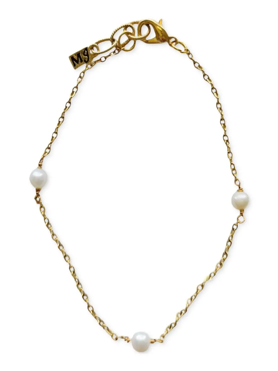 Браслет из пресноводного жемчуга MINU Jewels — изображение 1 из 2, оттенок белый