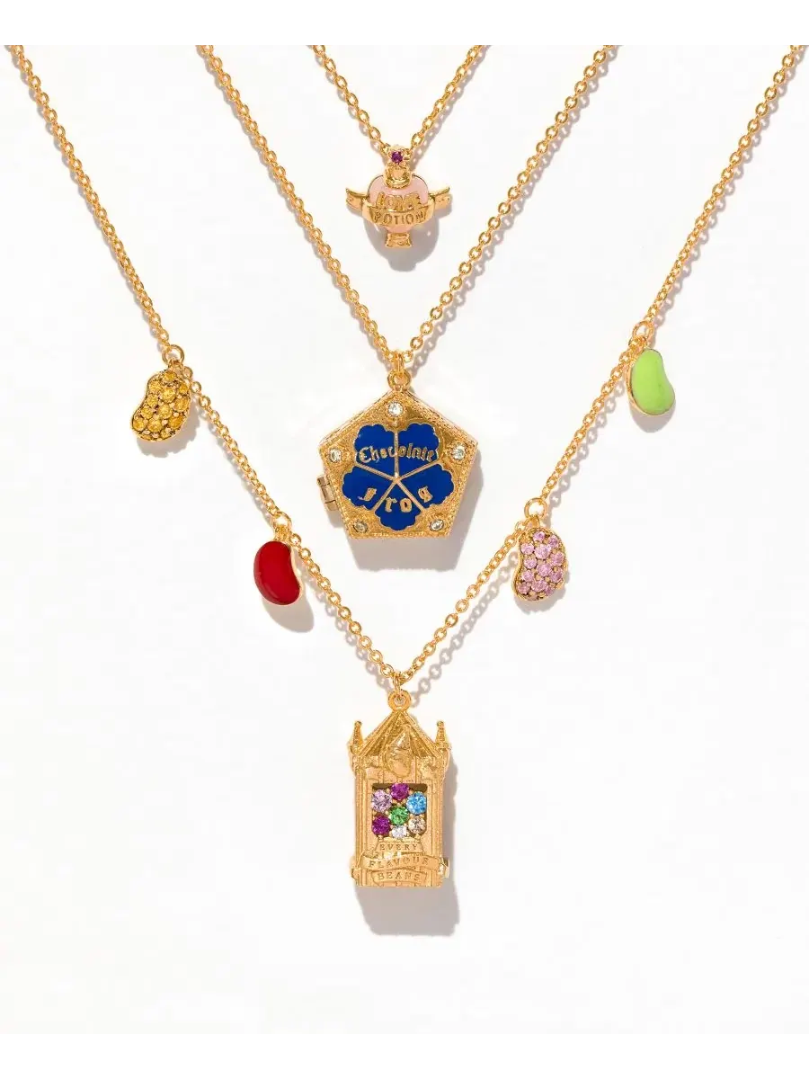 Кулон с подвеской Bertie Bott's Every Flavour Beans Girls Crew — изображение 2 из 4, оттенок золото
