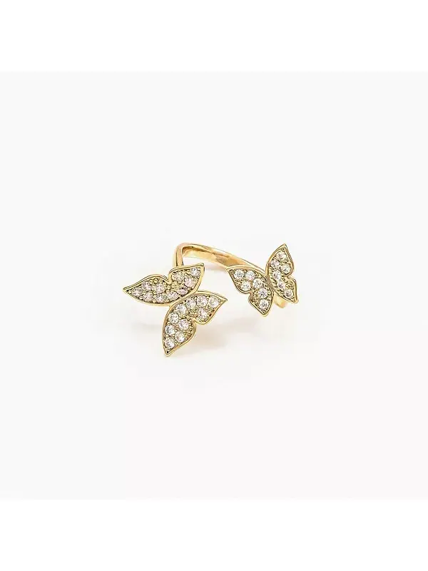 Кольцо-Бабочка с регулируемой подвеской Bearfruit Jewelry — изображение 1 из 3, оттенок золото