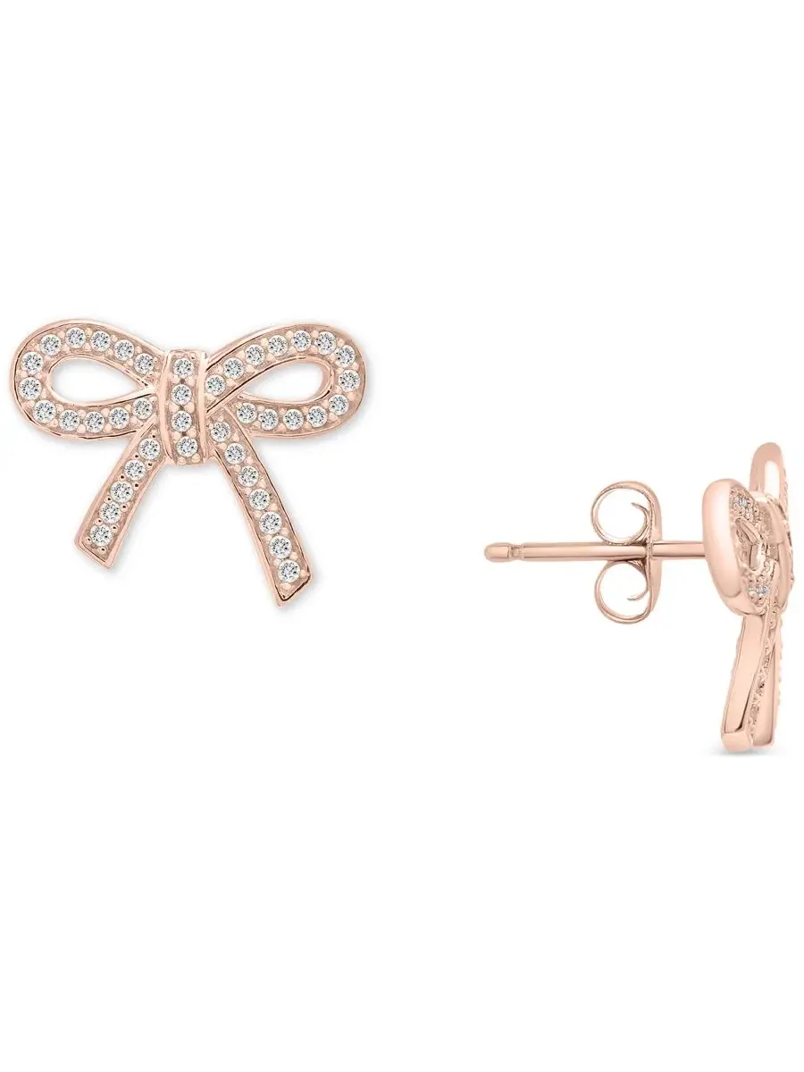 Коллекция ювелирных украшений Diamond Bow из 14-каратного золота Wrapped — изображение 1 из 3, оттенок розовый золотистый