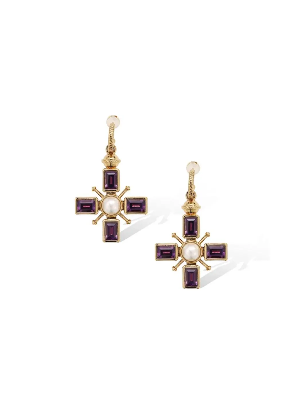 Серьги-кресты Byzantine Cross с подвеской RETRO CHIC — изображение 1 из 3