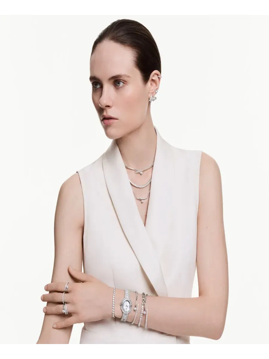 Серьги-спирали с кристаллами Swarovski — изображение 3 из 6, оттенок белый