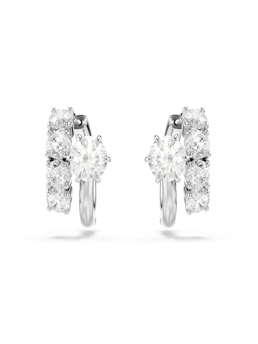 Серьги-спирали с кристаллами Swarovski — изображение 4 из 6, оттенок белый