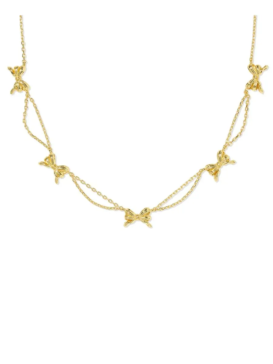 Колье-цепочка с бантом из 14-каратного золота, модель Bow Strand Kendra Scott — изображение 8 из 8, оттенок золото