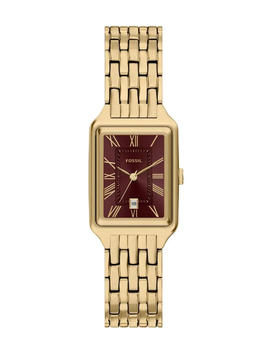 Женские часы Raquel Three-Hand Date Fossil — изображение 1 из 5, оттенок золото