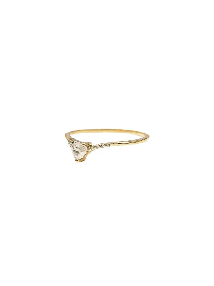 Кольцо Bella с сердцем, 14k золотое покрытие Bearfruit Jewelry — изображение 1 из 3