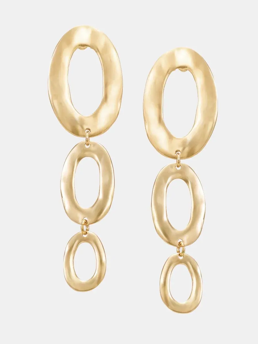 Серьги-подвески с тройными овалами, модель Triple Oval Statement I.N.C. International Concepts — изображение 1 из 3