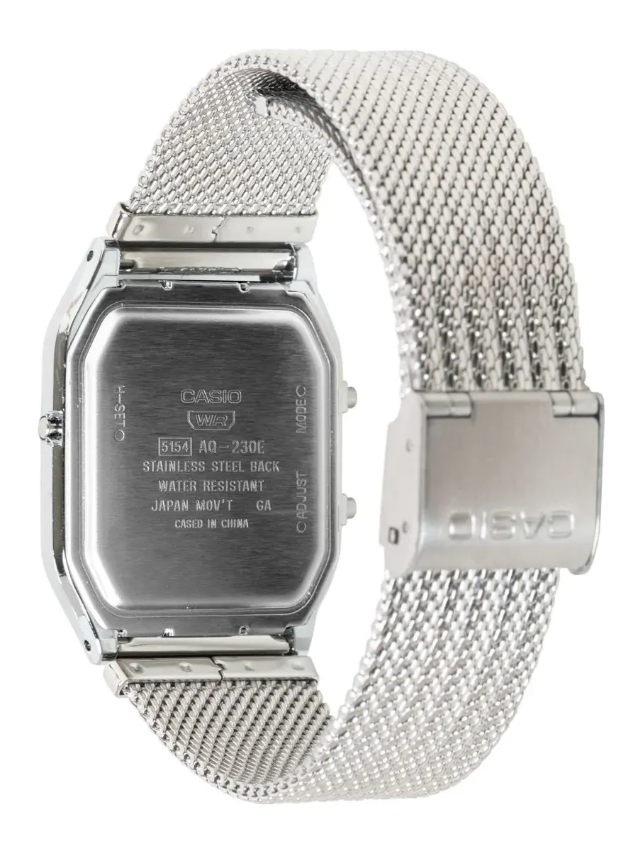 Японские кварцевые часы унисекс, серебристый цвет, диаметр 29,8 мм Casio — изображение 3 из 3, оттенок серебряный