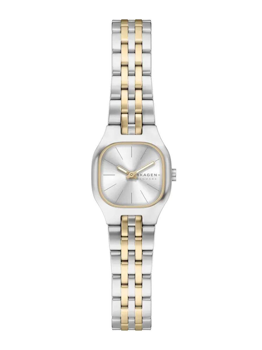 Женские часы Mellem Micro Quartz Two-Hand Two-Tone Stainless Steel Less Than Skagen