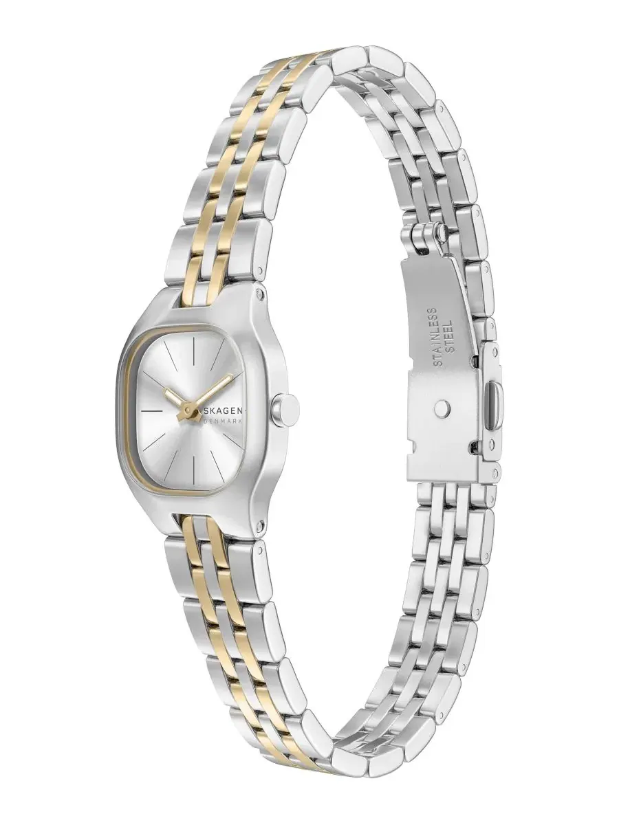 Женские часы Mellem Micro Quartz Two-Hand Two-Tone Stainless Steel Less Than Skagen — изображение 4 из 7, оттенок мульти