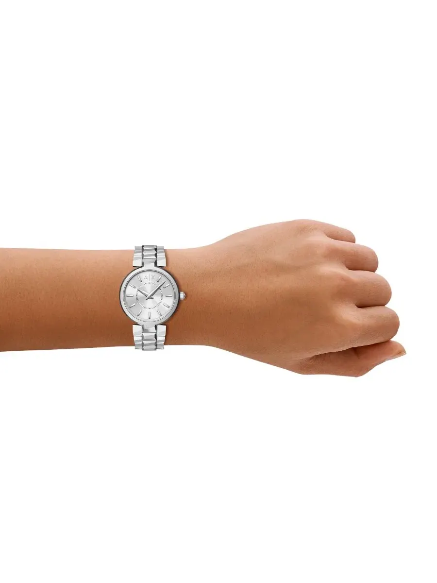 Женские часы Audora Two-Hand из нержавеющей стали A|X Armani Exchange — изображение 7 из 7, оттенок серебряный