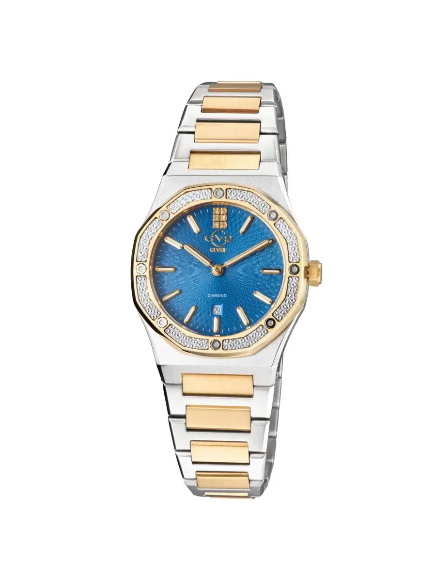 Женские часы Palmanova Swiss Quartz Diamond IP Stainless Steel Bracelet Watch GV2 by Gevril