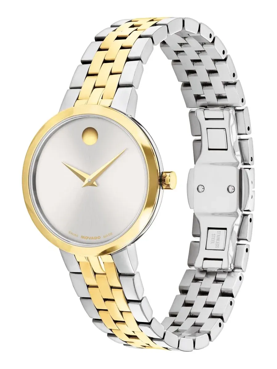 Женские часы Museum Classic Swiss Quartz из стали с PVD-покрытием Movado — изображение 2 из 3, оттенок мульти