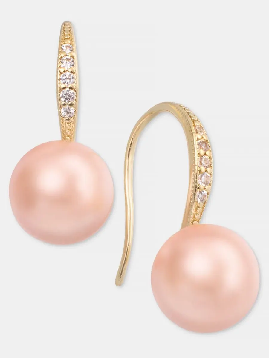 Серьги-подвески с жемчугом и кристаллами Pavé & Imitation Pearl Drop Earrings Charter Club