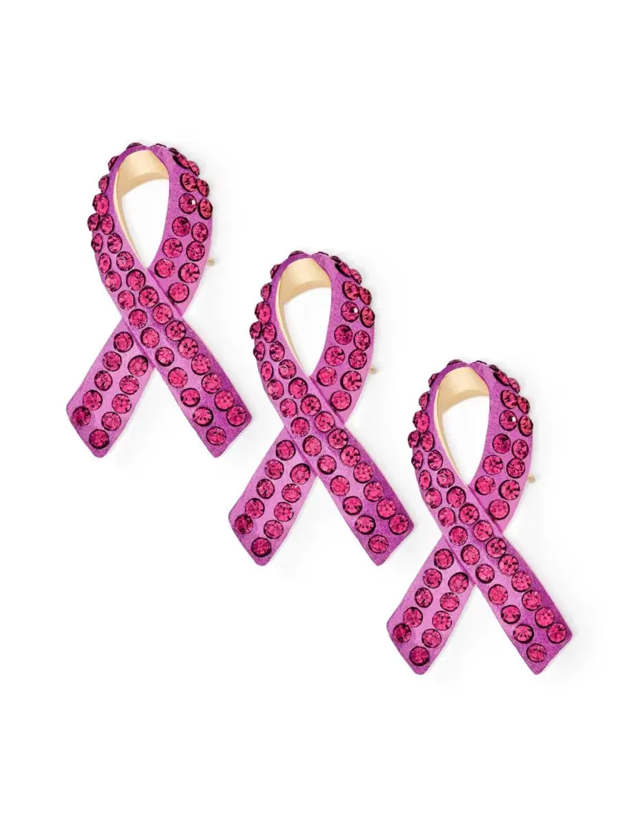 Брошь-булавка с кристаллами и эмалью, символ борьбы с раком, модель Cancer Awareness Bling Jewelry — изображение 1 из 5