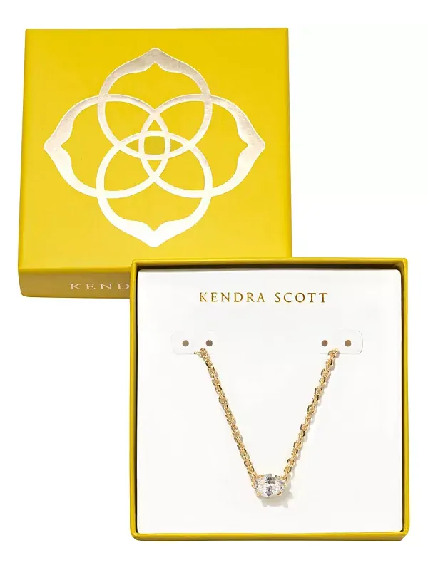 Ожерелье с подвеской Cailin из кубического циркония Kendra Scott — изображение 1 из 3, оттенок золото