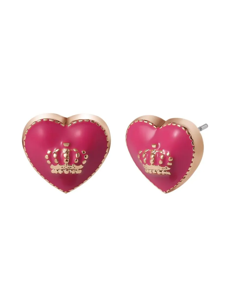 Кулон-подвеска Juicy Couture в форме сердца с логотипом короны, длина 15 дюймов + 2 дюйма — изображение 7 из 9