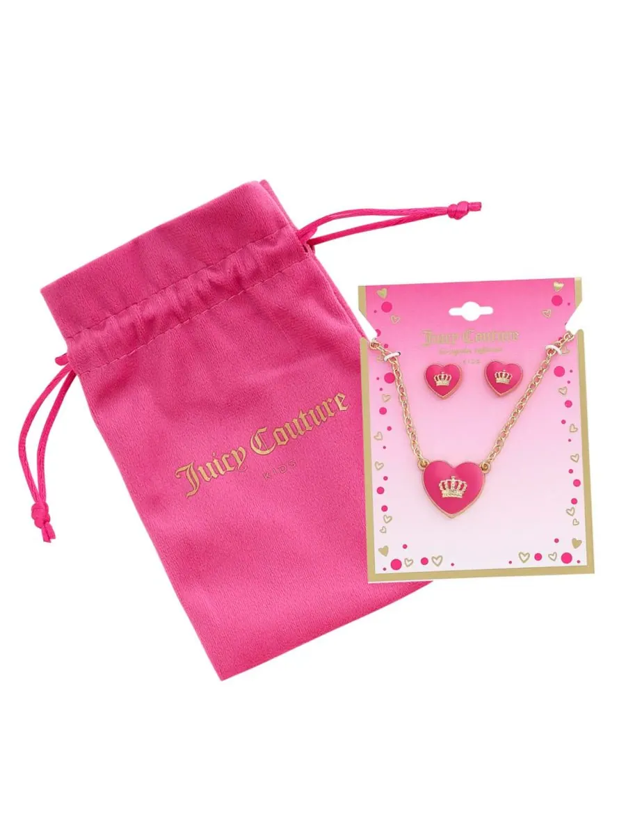 Кулон-подвеска Juicy Couture в форме сердца с логотипом короны, длина 15 дюймов + 2 дюйма — изображение 8 из 9
