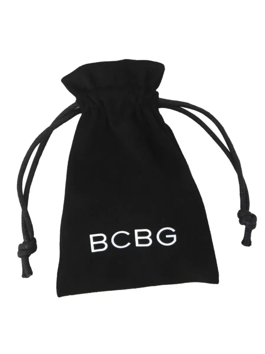 Двойные серьги-кольца с инкрустацией и полированной поверхностью Bcbg — изображение 7 из 7, оттенок золото