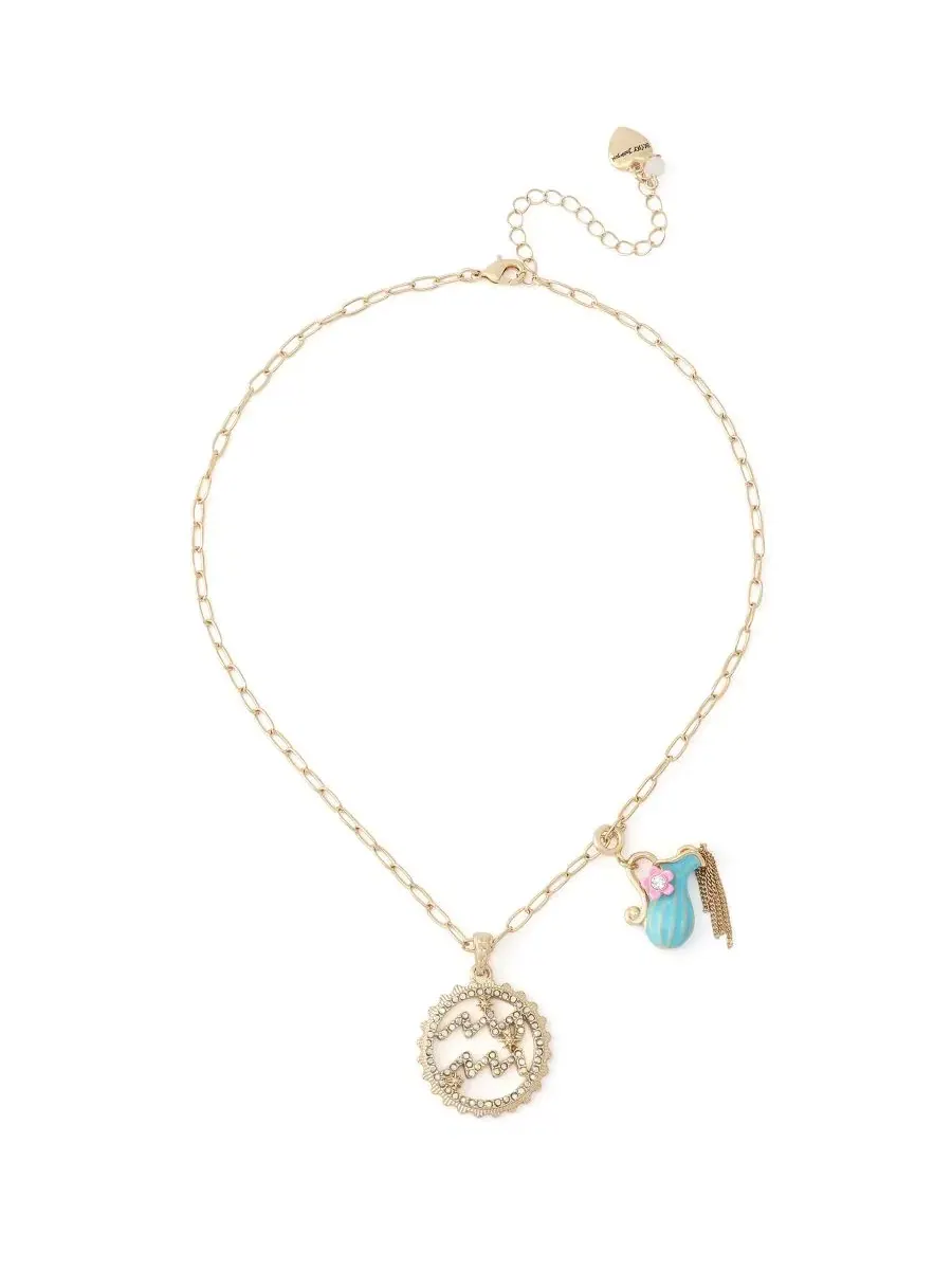 Кулон-подвеска с символом Водолея из искусственного камня, с подвеской-каплей Betsey Johnson — изображение 1 из 7