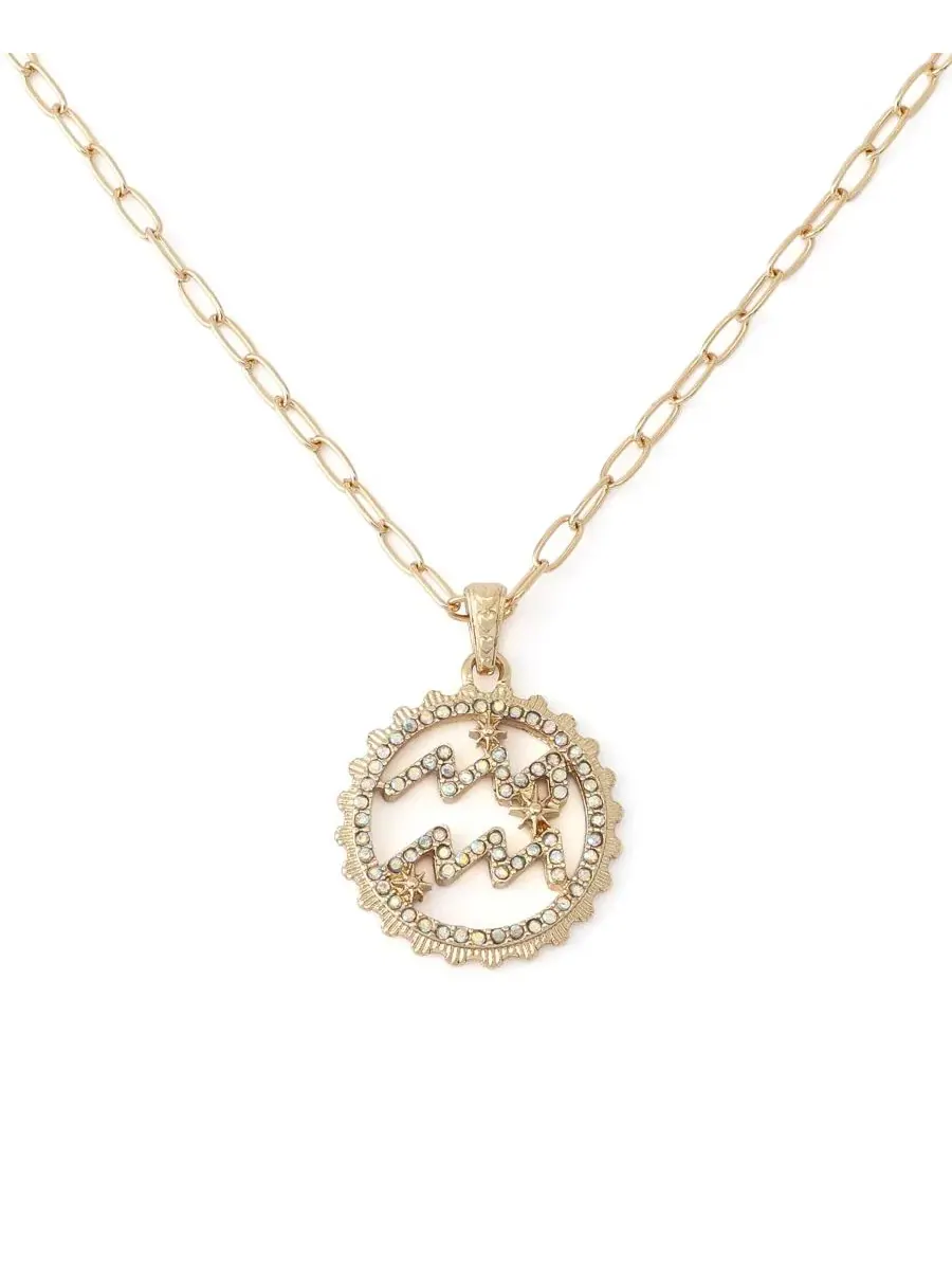 Кулон-подвеска с символом Водолея из искусственного камня, с подвеской-каплей Betsey Johnson — изображение 3 из 7