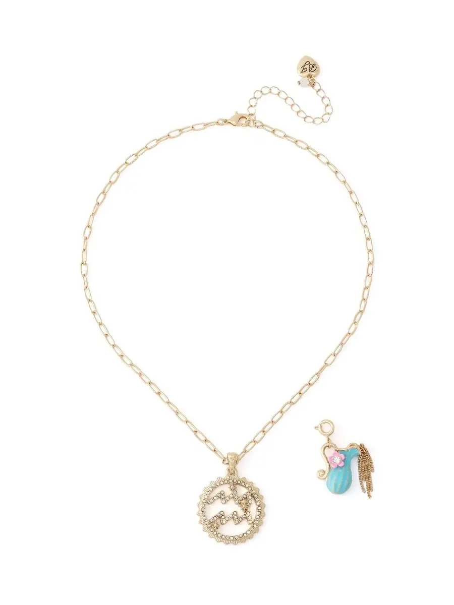 Кулон-подвеска с символом Водолея из искусственного камня, с подвеской-каплей Betsey Johnson — изображение 4 из 7