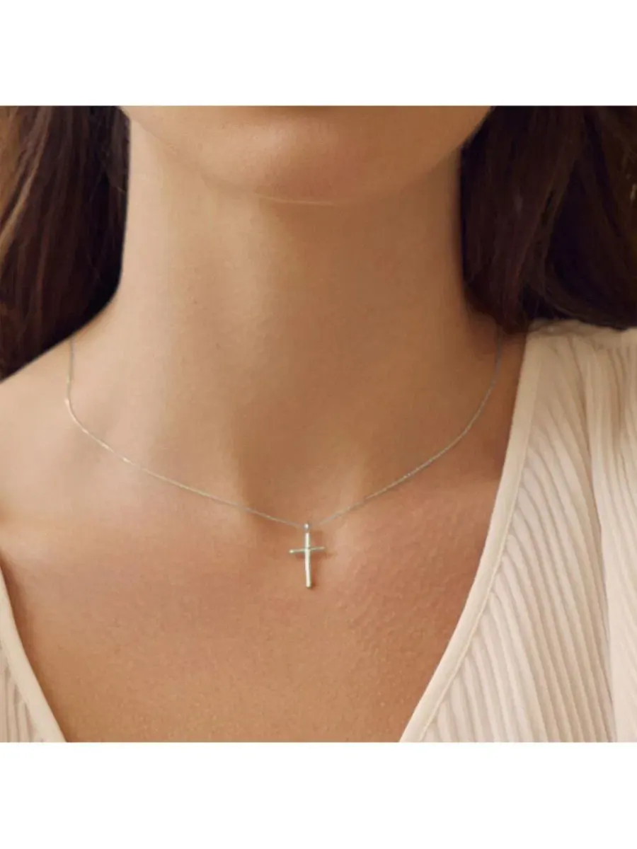 Кулон-крест Ariel Cross Necklace Bearfruit Jewelry — изображение 6 из 6, оттенок золотистый