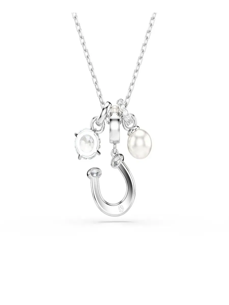 Подвеска с кристаллами и подковой Rhodium-Plated Symbolica Swarovski — изображение 5 из 7, оттенок серый