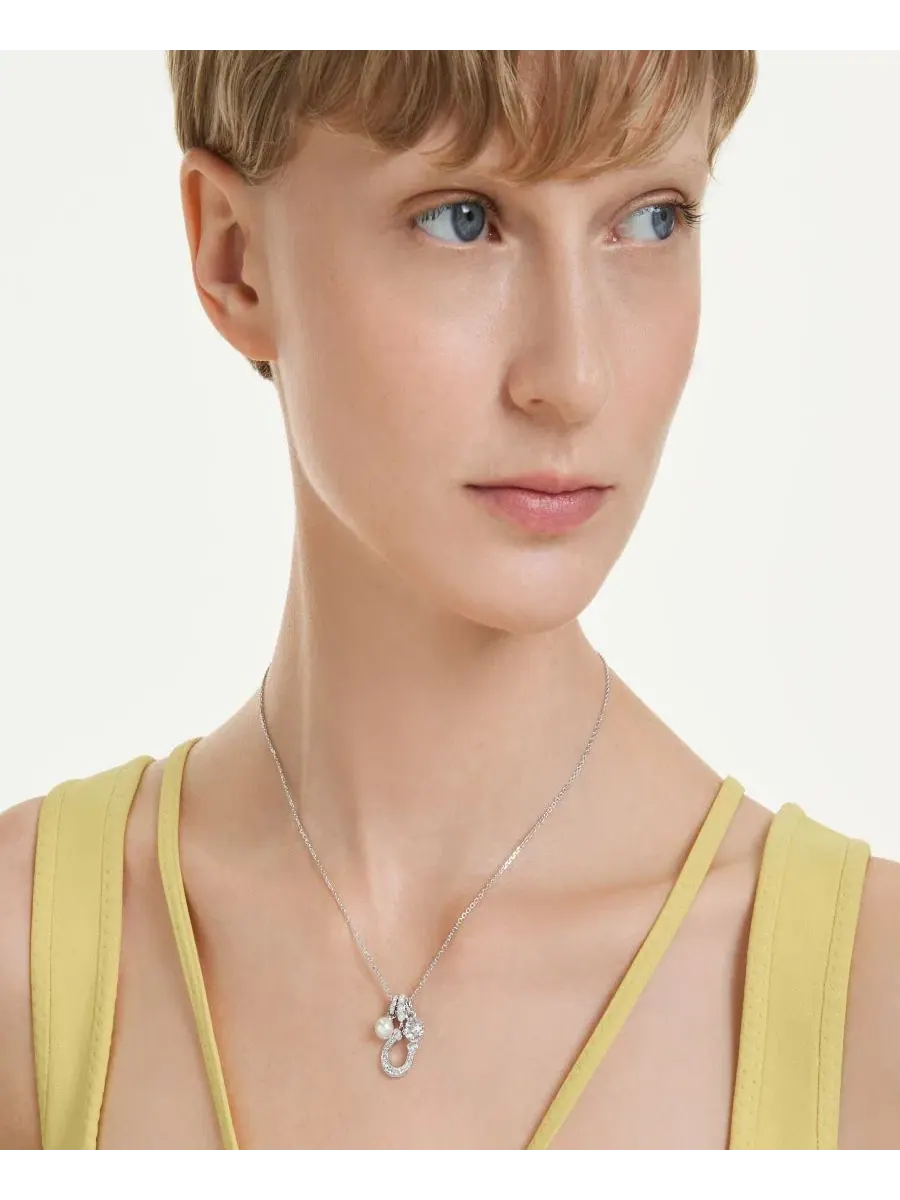 Подвеска с кристаллами и подковой Rhodium-Plated Symbolica Swarovski — изображение 6 из 7, оттенок серый